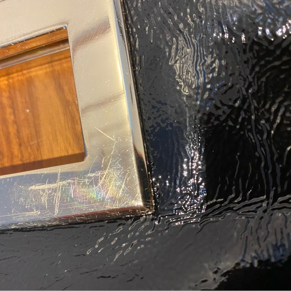 Michael Kors black patent leather clutch - 12”w x 8”h - Picture 5 of 7